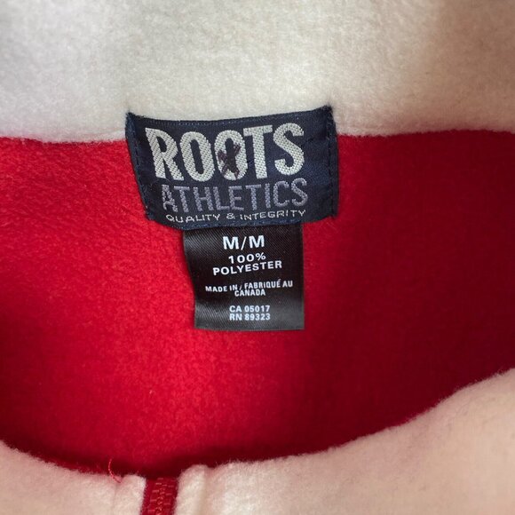 Vtg Roots Canada Fleece Sweater Vest Team Canada Size Large Red - Picture 6 of 6